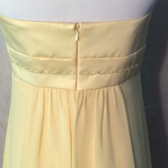 David’s Bridal Yellow Beaded Semi-Formal Dress - 6 - Picture 5 of 6